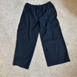 Old Navy Black Wide-Leg Cargo Pants